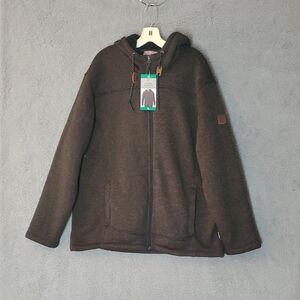 Rugged Elements Men's Brown Hooded Jacket Size XL